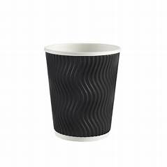 Black Ripple Wall  Coffee Cups
